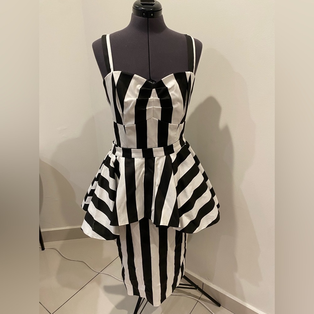 Pinup Girl Gloria Dress Beetlejuice Mark Stripe